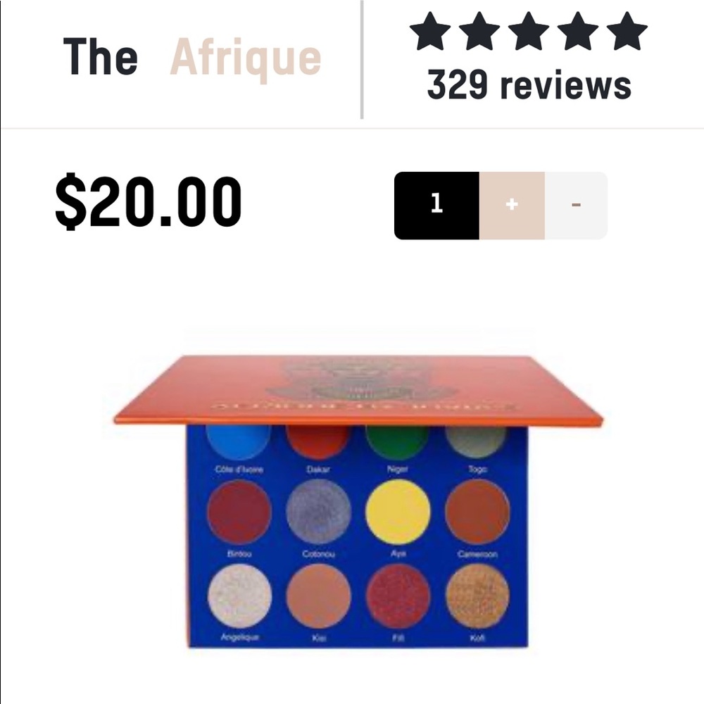 The Afrique Palette from Juvia’s Place
